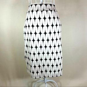 Retro Inspired Print Stretch Pencil Skirt